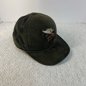 Coal Mens Corduroy SnapBack Moose Embroidered Hat Wilderness Hunting